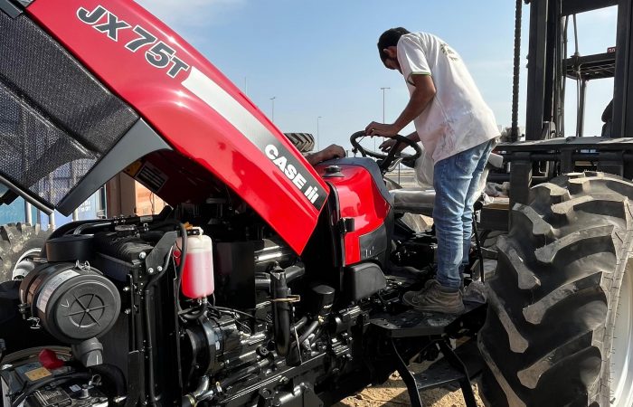 Preparation of Four CASE IH Agricultural Machines for Immediate Delivery